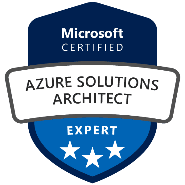 Azure Solutions Architect certification badge