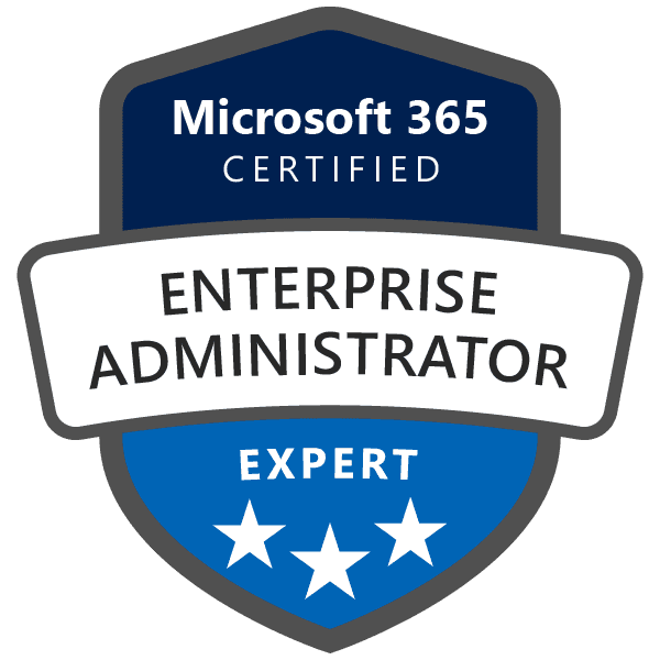 Microsoft 365 Enterprise Admin certification badge