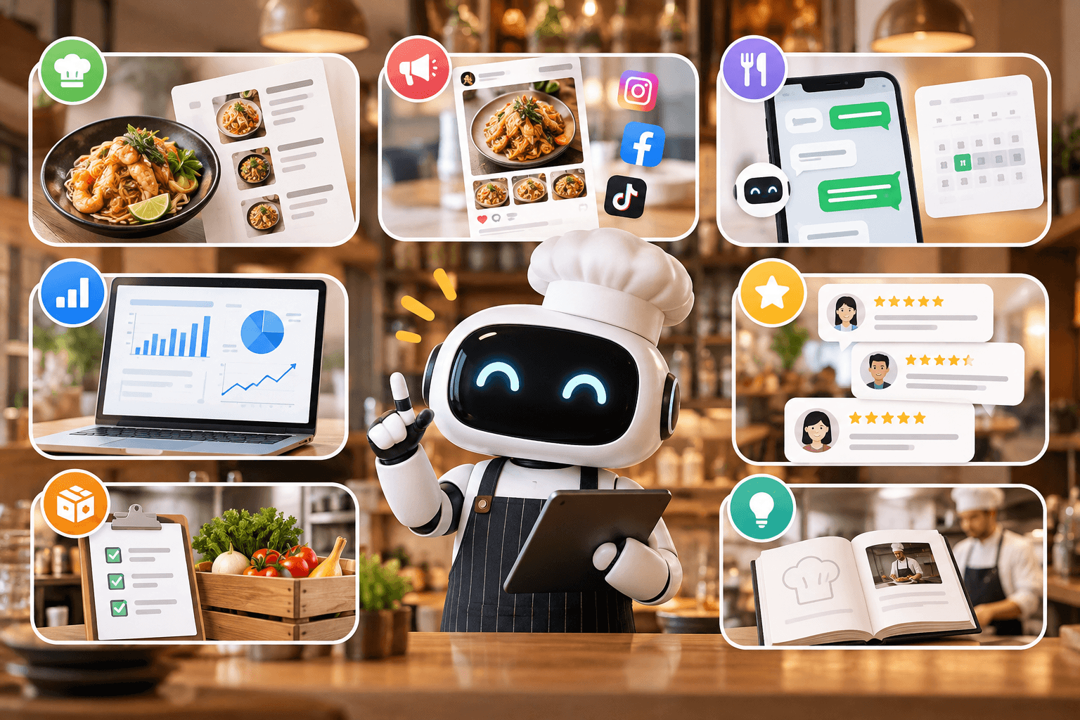 ร้านอาหารใช้ AI ทำอะไรได้บ้าง 7 งาน พร้อม prompt ก็อปไปใช้ได้เลย